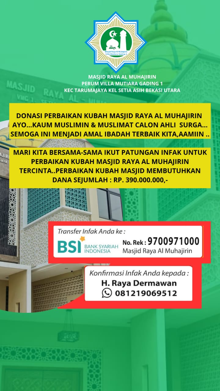 PROGRAM INFAQ PATUNGAN PERBAIKAN KUBAH MASJID